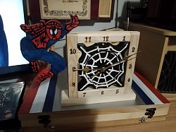 Freestanding child's superhero clock,made to order £10 plus postage.